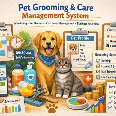 Pet Grooming & Care Service Management System